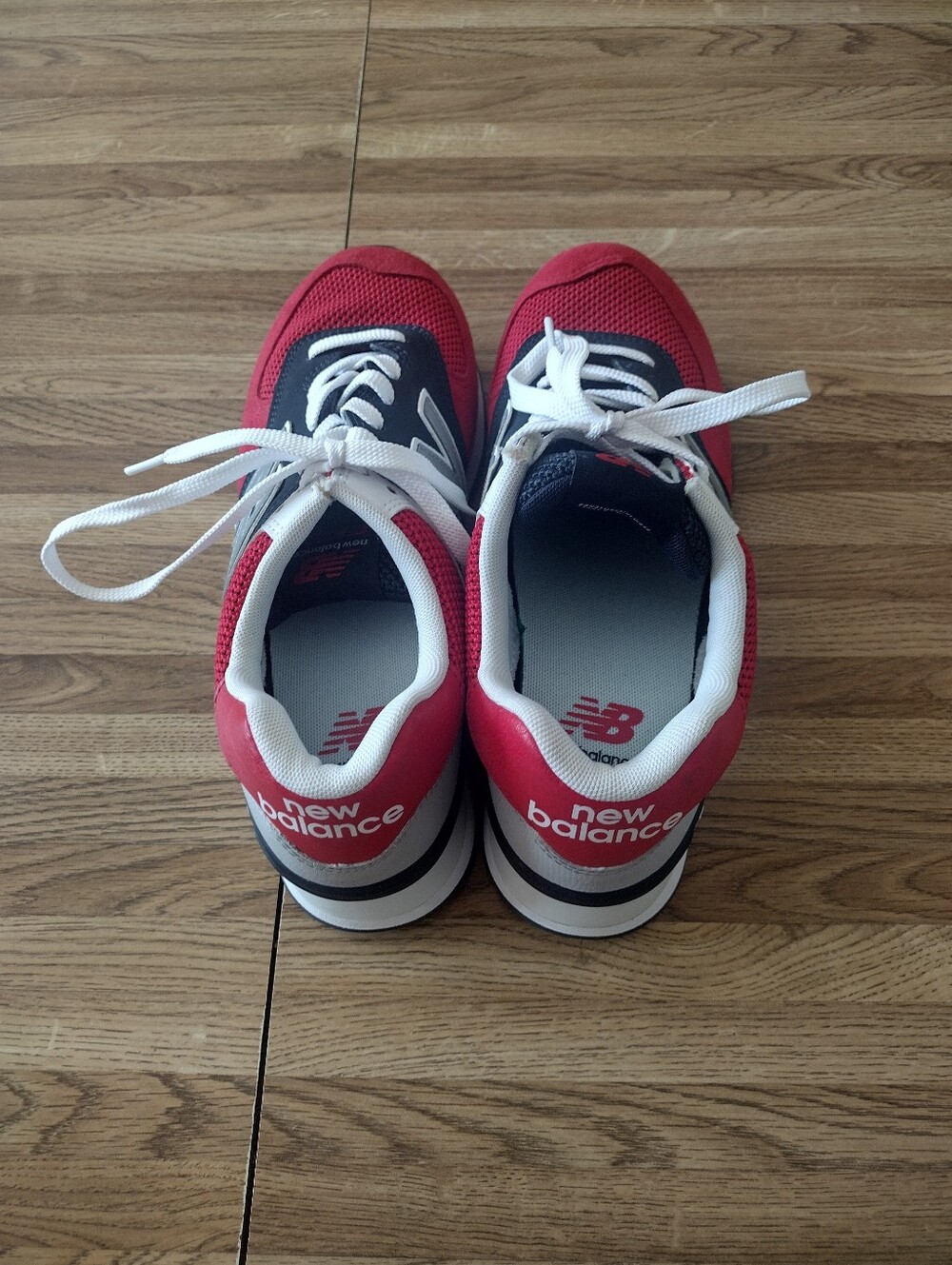 Men's New Balance 574 Pebbled Sport "Team Red" Size 8.5 Sneakers - Picture 3 of 9